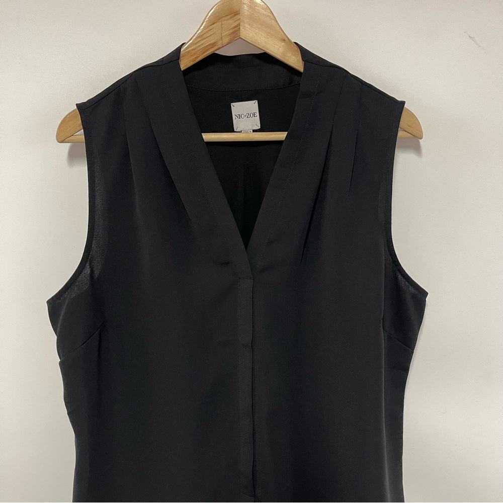 NIC + ZOE Black Day to Night Sleeveless Blouse - XL - Picture 5 of 13